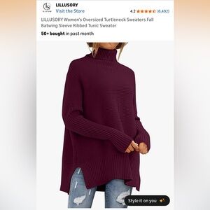 Oversized Knit turtle neck sweater M